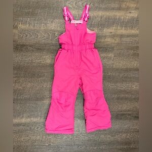 SwissTech Pink Snow Bib Youth XS 4/5 Girls Insulated Ski Snow Pants